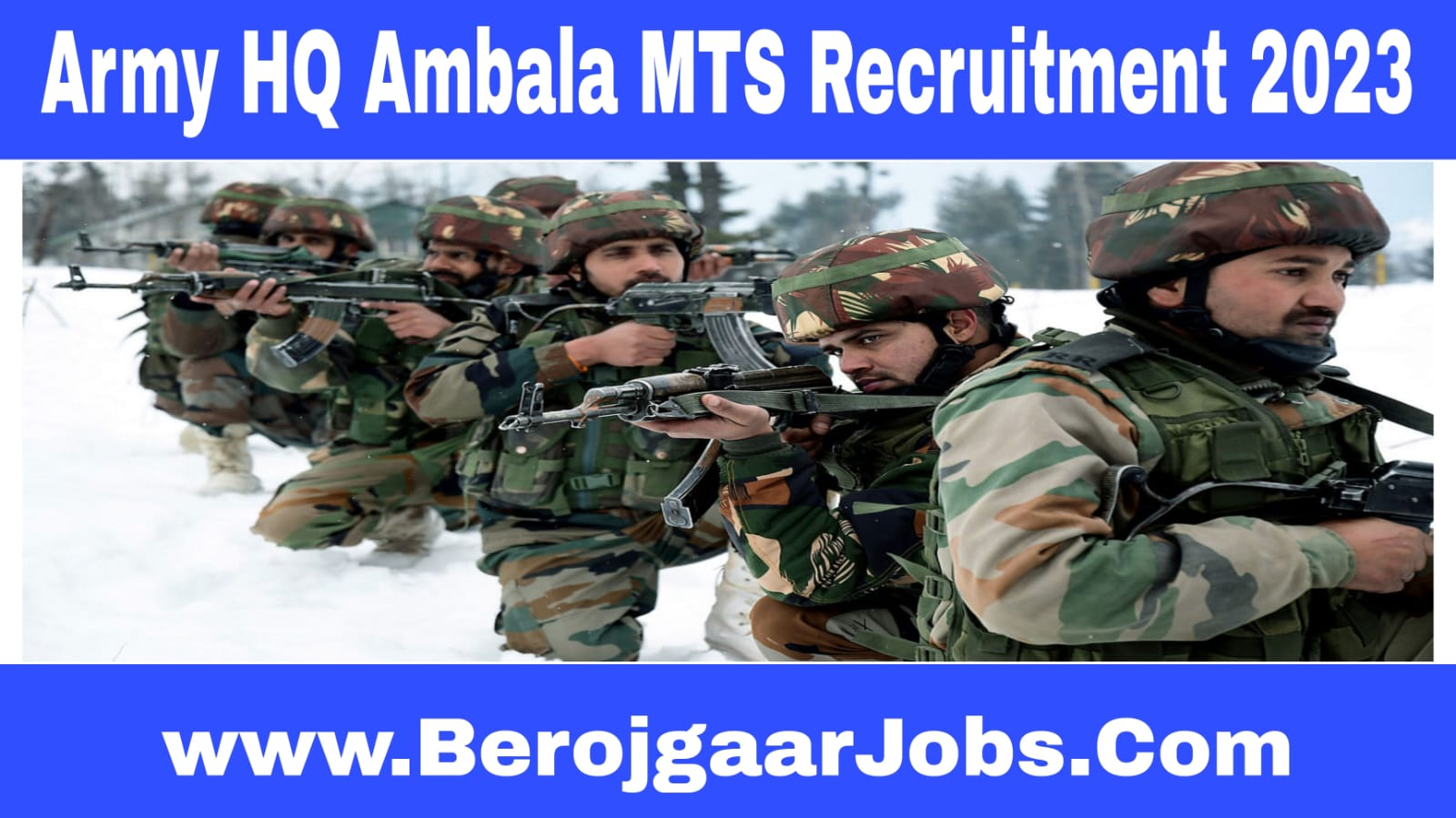 Army HQ Ambala MTS Recruitment 2023 Offline Form