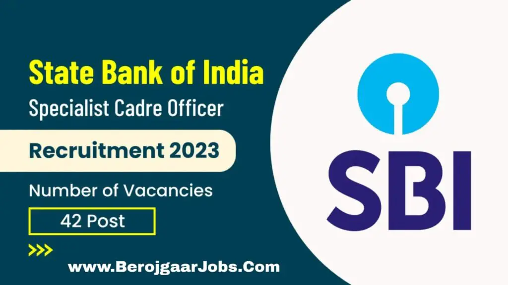 SBI (SCO) Specialist Cadre Officer Recruitment 2023 Apply Online (42Post)