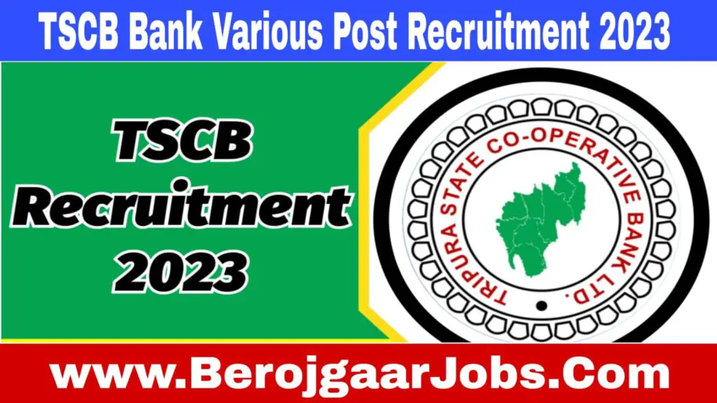 TSCB Bank Various Post Recruitment 2023 Online Form 