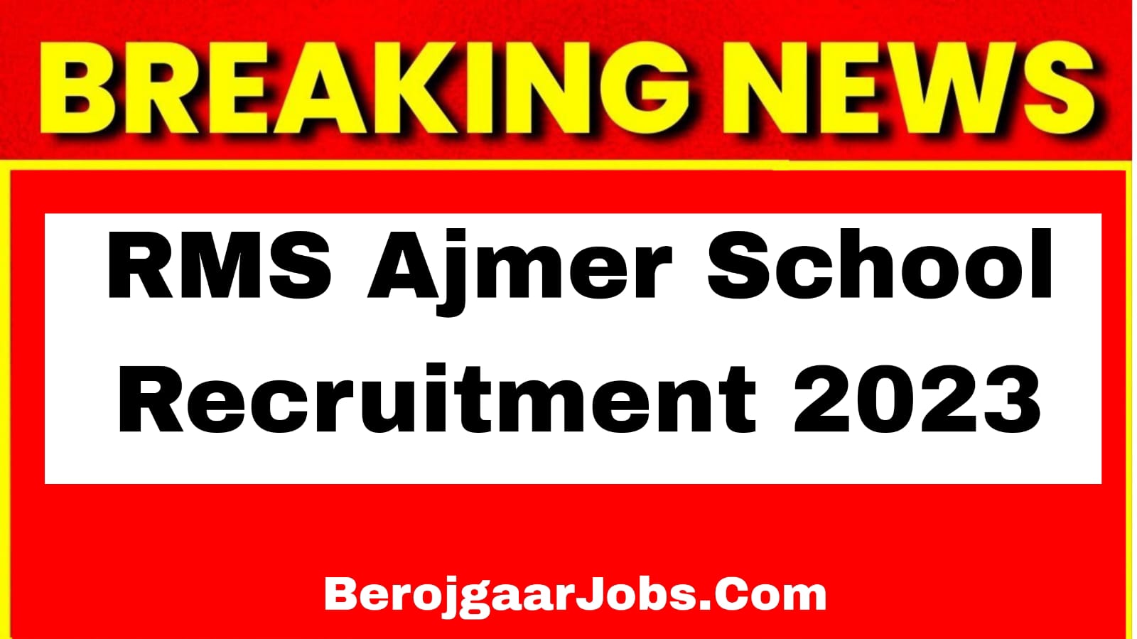 RMS Ajmer School Recruitment 2023 Offline Form