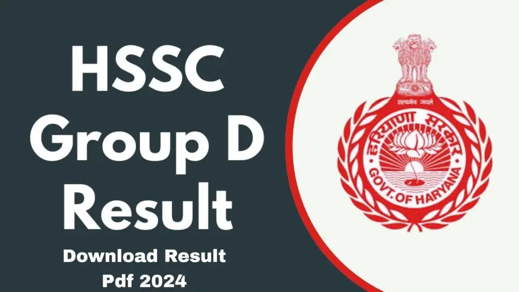 Haryana Group D Result Download 2024