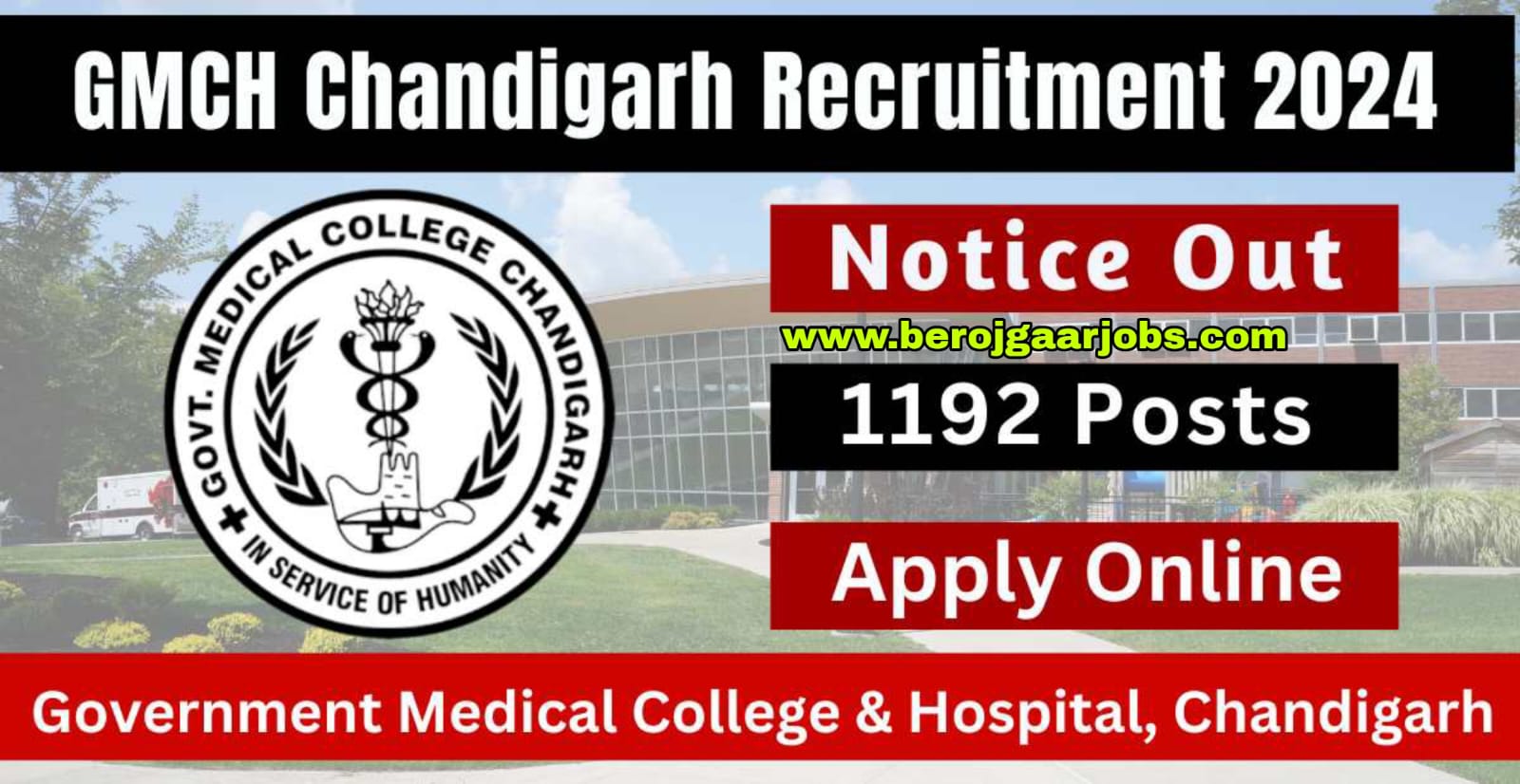 GMCH Chandigarh Online Form 2024 Notification Out