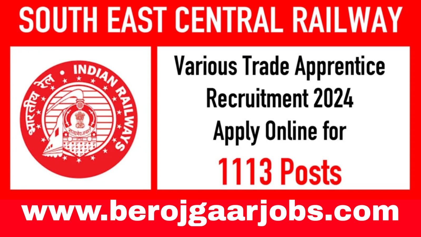 SECR Apprentice Recruitment 2024 Apply for 1113 Posts, Application fees, Age Limit Apply