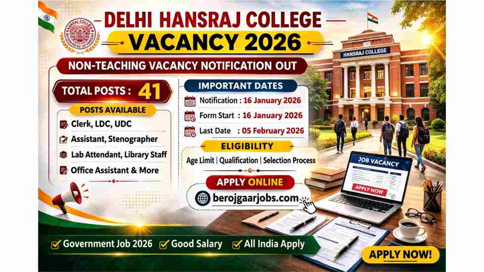 Delhi Hansraj College Vacancy 2026