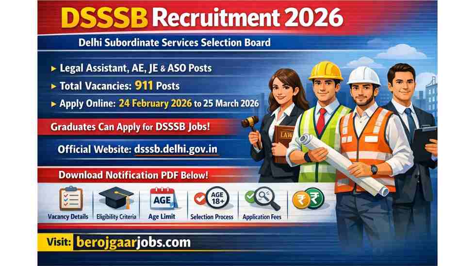 DSSSB Recruitment 2026 Apply online