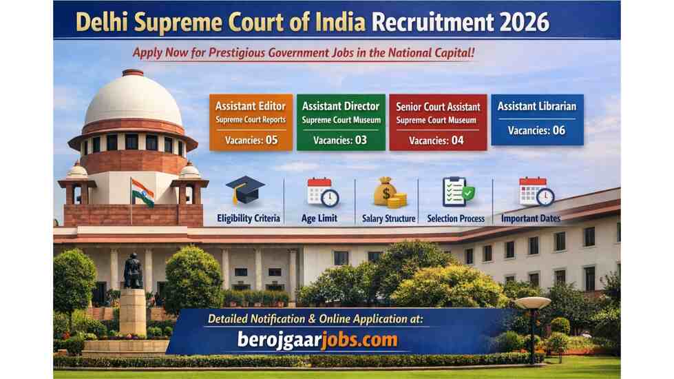 Delhi Supreme Court of India Recruitment 2026
