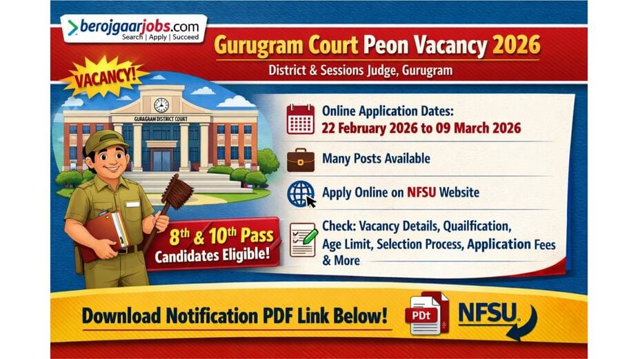 Gurugram Court Peon Vacancy 2026