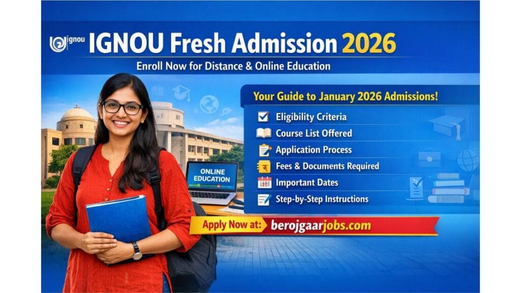 IGNOU Fresh Admission 2026