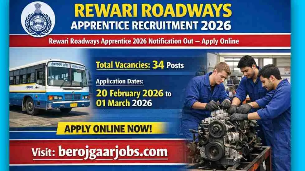Rewari Roadways Apprentice Recruitment 2026
