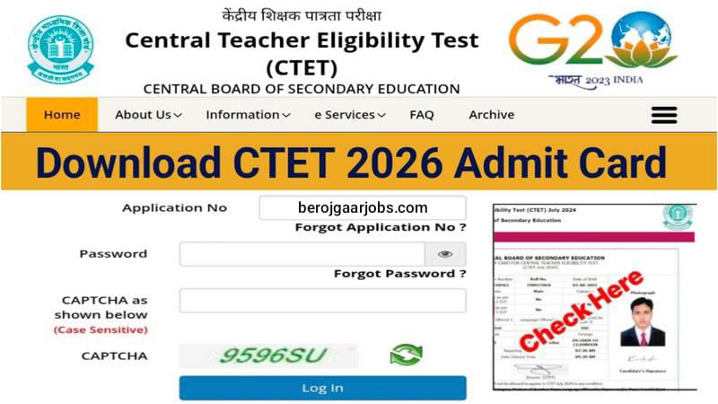 CTET Admit Card 2026