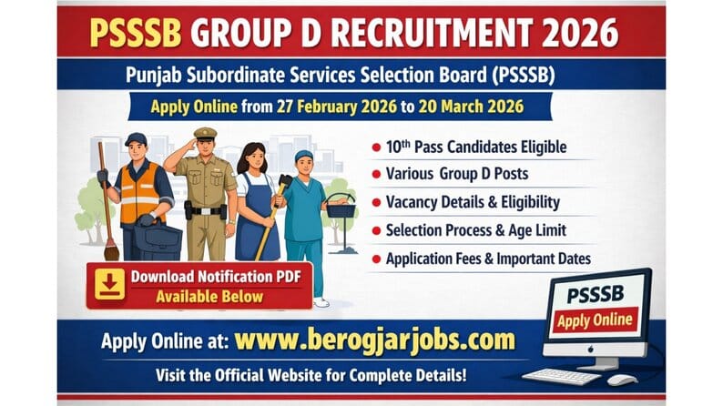 PSSSB Group D Recruitment 2026