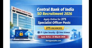 Central Bank of India SO Recruitment 2026