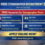 HSSC Stenographer Recruitment 2026