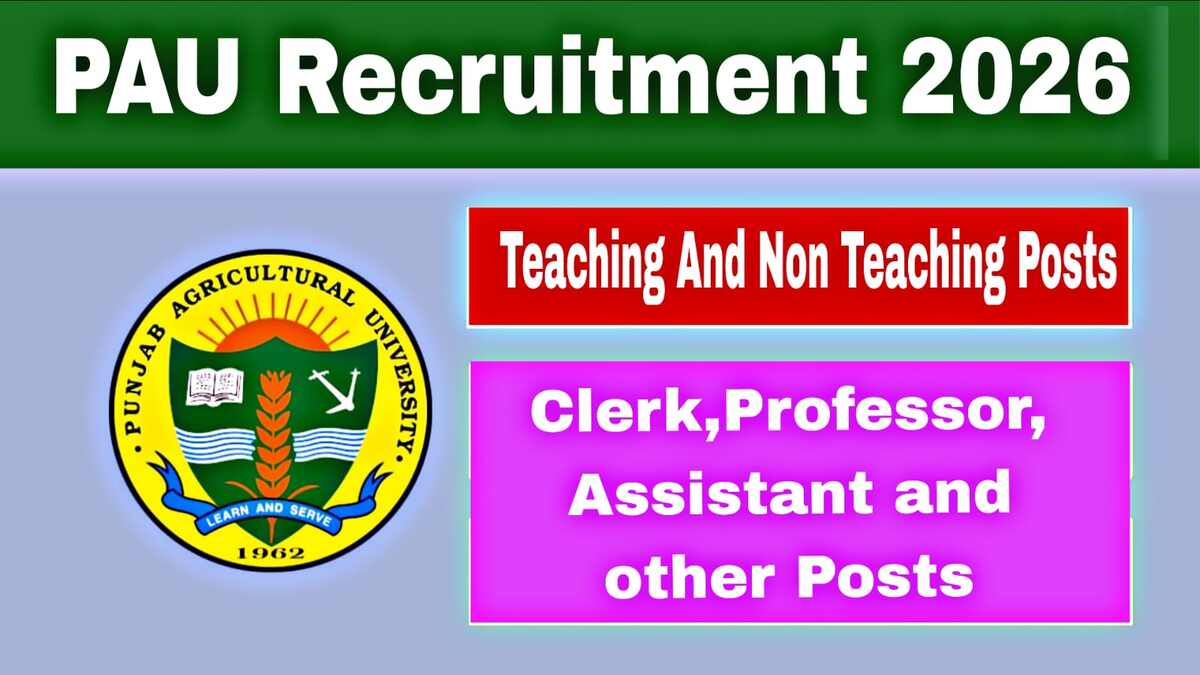 PAU Recruitment 2026