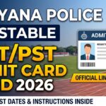 Haryana Police Constable PMT Admit Card 2026