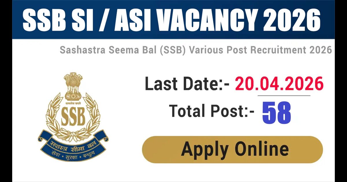 SSB SI ASI Non-GD Recruitment 2026