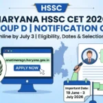 HSSC CET 2026 Group D